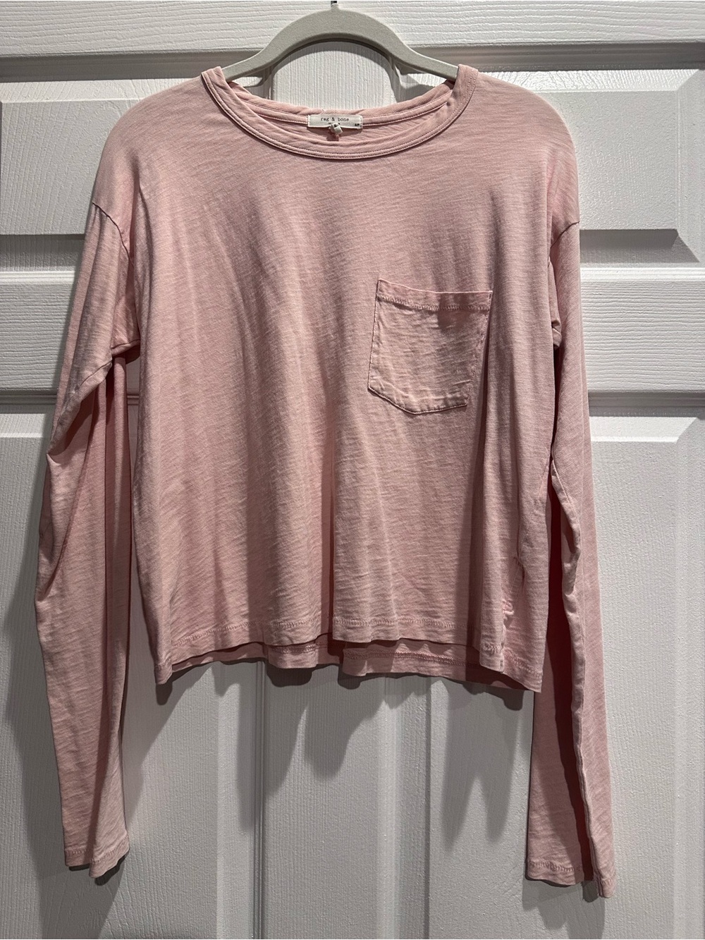 rag & bone pale pink pocket tee